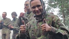 I kurso kariūnai BKK baigiamosiose pratybose
