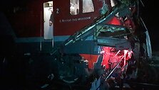 Rusijoje autobusas susidūrė su traukiniu