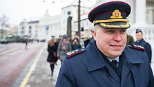 Generolo majoro Edvardo Mažeikio i&scaron;leidimo į atsargą ceremonija prie Kra&scaron;to Apsaugos Ministerijos
