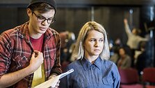 Spektaklio &bdquo;Nežinoma žemė&ldquo; repeticija