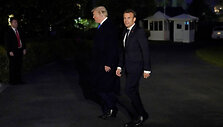 Prancūzijos prezidentas Emmanuelis Macronas atvyko į JAV