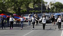 Armėnijos opozicijos &scaron;alininkai blokuoja eismą Jerevane