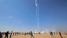 Protestuojantys palestiniečiai