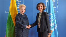 Prezidentė susitiko su Jungtinių Tautų &Scaron;vietimo, mokslo ir kultūros organizacijos UNESCO generaline direktore Audrey Azoulay