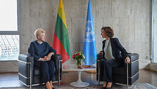 Prezidentė susitiko su Jungtinių Tautų &Scaron;vietimo, mokslo ir kultūros organizacijos UNESCO generaline direktore Audrey Azoulay