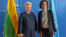Prezidentė susitiko su Jungtinių Tautų &Scaron;vietimo, mokslo ir kultūros organizacijos UNESCO generaline direktore Audrey Azoulay