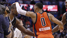 Serge'as Ibaka ir Russellas Westbrookas