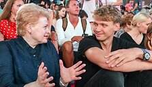 Mindaugas Kuzminskas su Dalia Grybauskaite
