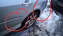 Vilniuje apgadintas degalinėje stovėjęs automobilis