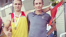 Almantas Dapkevičius su treneriu Alfonsu Kazlausku