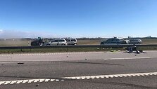 Įvykio vietoje sužalotąją gelbėjusio vyro užfiksuoti vaizdai