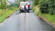 Po liūties nuslinkęs &scaron;laitas &Scaron;aldytuvų gatvėje Kaune