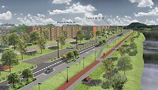Nemuno pakrantės &Scaron;ančiuose sutvarkymo projekto vizualizacijos