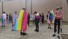 Prie teismo Kaune surengtas mitingas &ndash; reikalauja i&scaron;duoti leidimą eitynėms