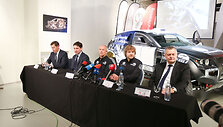 Spaudos konferencijos dalyviai