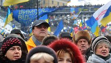Opozicijos mitingas Kijevo Nepriklausomybės aik&scaron;tėje