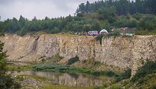 Lietus nei&scaron;gąsdino &ndash; tūkstančiai žygeivių grožėjosi lietuvi&scaron;kuoju Marsu. Organizaotrių nuotr.