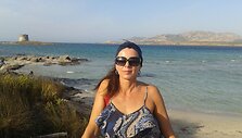 Inga Valinskienė Sardinijos paplūdimyje