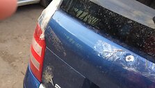Ap&scaron;audytas ukrainiečių automobilis