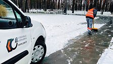 Panevėžio miesto gatvių priežiūra pūgos metu