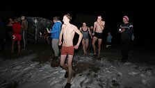 Pirtis, maudynės ir ledas Žagarėje