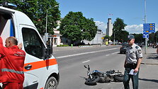 Alytuje avariją patyrė motociklo vairuotojas