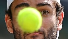 Vimbldono turnyro finalo akimirka. Matteo Berrettini