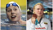 Lilly King (kairėje) &scaron;iltai atsiliepė apie Rūtą Meilutytę.
