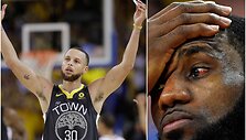Stephenas Curry aplenkė LeBroną Jamesą pagal NBA finaluose pataikytus trita&scaron;kius. 