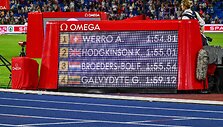 800 m bėgimo rezultatai