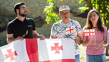 Solidarumo akcijos &bdquo;Už Sakartvelo suvienijimą&ldquo; akimirka