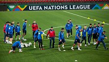 Rumunijos futbolo rinktinės treniruotė