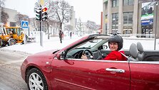 Kalėdinis pasivažinėjimas Alytuje su kabrioletu Chrysler Sebring
