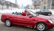 Kalėdinis pasivažinėjimas Alytuje su kabrioletu Chrysler Sebring