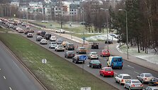 Prie&scaron;&scaron;ventinės automobilių spūstys Vilniuje
