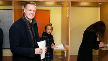 Gabrielius Landsbergis balsavo savivaldos rinkimuose