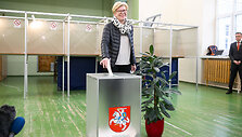 Ingrida &Scaron;imonytė balsavo Prezidento rinkimuose