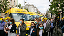 Savivaldybėms buvo perduoti 25 nauji mokykliniai autobusai
