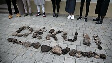 Simbolinė Jaunųjų konservatorių lygos akcija prie Vidaus reikalų ministerijos
