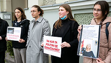 Simbolinė Jaunųjų konservatorių lygos akcija prie Vidaus reikalų ministerijos