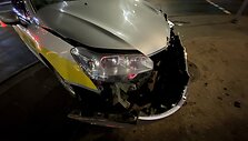Taksi ir policijos automobilių autoįvykis
