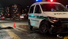 Taksi ir policijos automobilių autoįvykis