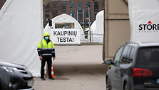 Mobilusis koronaviruso testavimo punktas Vilniuje