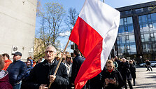 Vilniaus kra&scaron;to lenkų protesto akcija lenkų mokykloms apginti