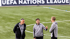 Lietuvos futbolo rinktinės treniruotė