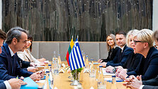 Kyriakos Mitsotakis ir Ingrida &Scaron;imonytė