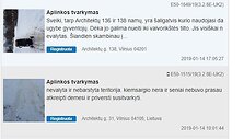 Puslapyje &bdquo;Tvarkau Vilnių&ldquo; užfiksuoti prane&scaron;imai dėl nei&scaron;valytos nuo sniego Architektų g. Lazdynuose