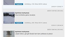 Puslapyje &bdquo;Tvarkau Vilnių&ldquo; užfiksuoti prane&scaron;imai dėl nei&scaron;valytos nuo sniego Architektų g. Lazdynuose