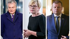 Reitingų vir&scaron;ūnėse esantys kandidatai į prezidentus: Gitanas Nausėda, Ingrida &Scaron;imonytė, Saulius Skvernelis