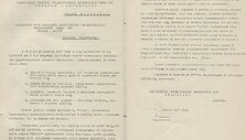 Lietuvos SSR valstybės saugumo ministerijos (MGB) prane&scaron;imas apie Tauro apygardos partizanų 1947 m. vasario 19 d. Marijampolėje surengtą &bdquo;vakarėlį&ldquo;, kurio metu likviduoti Marijampolės aps. partiniai-sovietiniai veikėjai ir &scaron;io &bdquo;vakarėlio&ldquo; fotonuotraukos. 1947 m. vasario mėn. Originalas. Dokumentas r
